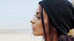 Woman hats faces outdoors brunettes piercings models black hair 