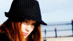 Woman hats faces redheads