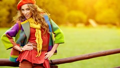 Woman hats fashion blondes models