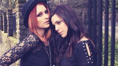 Woman hats fashion brown eyes brunettes redheads Nina Kat