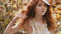Woman hats fashion long hair blue eyes models redheads girls in 