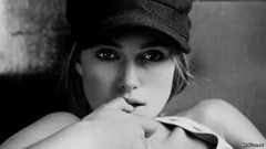 Woman hats Keira Knightley faces monochrome