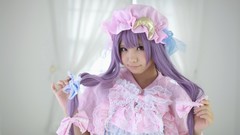 Woman hats long hair touhou purple hair patchouli knowledge 