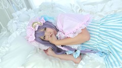 Woman hats long hair touhou purple hair patchouli knowledge 