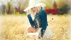 Woman hats models Katie Ficken