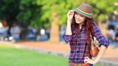 Woman hats outdoors redheads