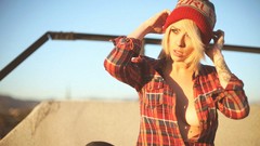 Woman hats shirts blondes alysha nett amateurs alt girls