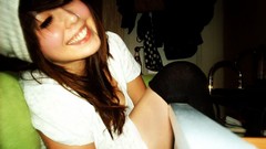 Woman hats smiling brunettes piercings