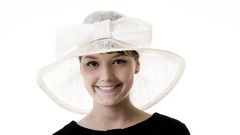 Woman hats smiling brunettes singers short hair Mallu Magalhães