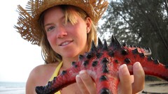 Woman hats starfish blondes sealife