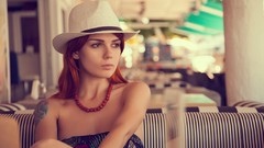 Woman hats tattoos redheads crete