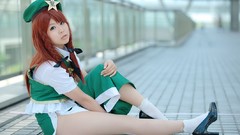 Woman hats touhou hong meiling redheads cosplay video games