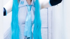 Woman hatsune miku vocaloid cosplay detached sleeves Miiko