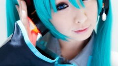 Woman hatsune miku vocaloid cosplay Miiko
