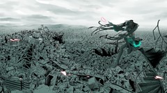 Woman hatsune miku vocaloid detached sleeves