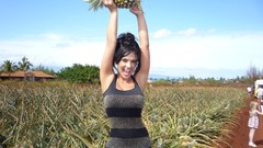 Woman Hawaii brunettes denise milani pineapples