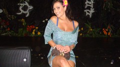Woman Hawaii outdoors smiling denise milani