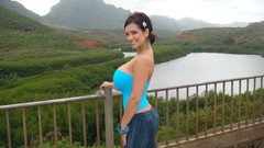 Woman Hawaii outdoors smiling denise milani