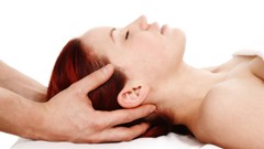 Woman head massage lying down redheads