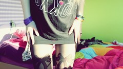 Woman Headless bedroom pantyhose wristbands