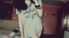 Woman Headless tattoos brunettes wristbands