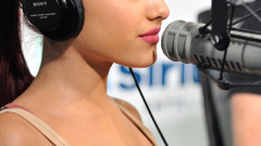 Woman headphones ariana grande