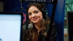 Woman headphones brunettes models miranda kerr