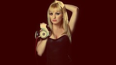 Woman headphones DJ blondes alexandra stan