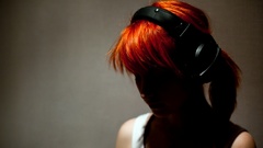 Woman headphones hayley williams redheads