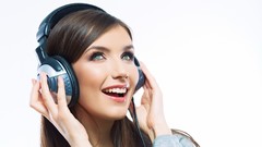 Woman headphones models