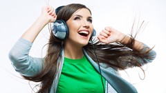 Woman headphones models