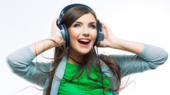 Woman headphones models