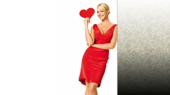 Woman Hearts red dress Actress Katherine Heigl