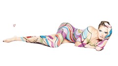 Woman heidi klum body painting supermodels
