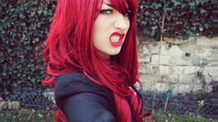 Woman hell piercings Lolina Green