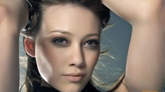 Woman Hilary Duff faces