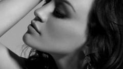 Woman Hilary Duff monochrome