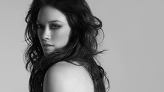 Woman Hilary Duff monochrome grayscale