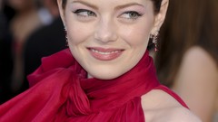 Woman Hollywood red dress Actress brunettes emma stone models 