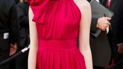 Woman Hollywood red dress Actress brunettes emma stone models 