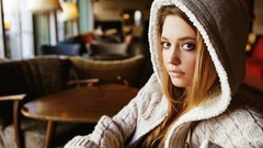 Woman hood blondes models sweaters