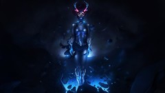 Woman horns cleavage artwork fantasy art