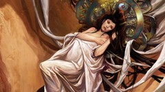 Woman horns fantasy art