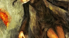 Woman horns red eyes anime girls op-center