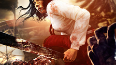 Woman horror blood zombies
