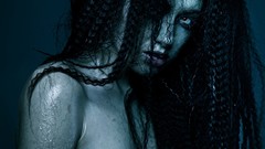 Woman horror scary brunettes models