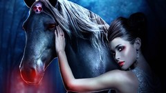 Woman Horses artwork