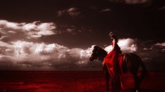 Woman Horses dress fantasy art