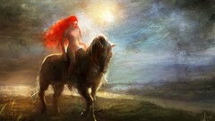 Woman Horses fantasy art