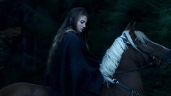 Woman Horses moonlight mighty